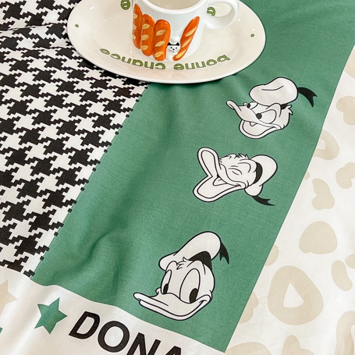 91家纺网 家纺一手货源 找家纺 昔可家纺2022新款迪士尼全棉四件套 绿棋盘唐老鸭