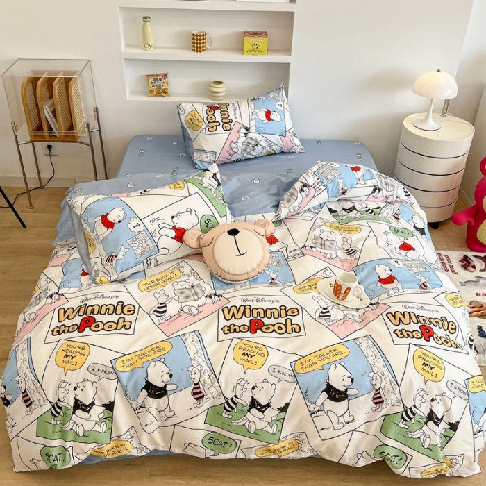 91家纺网 家纺一手货源 找家纺 昔可家纺2022新款迪士尼全棉四件套 趣味漫画