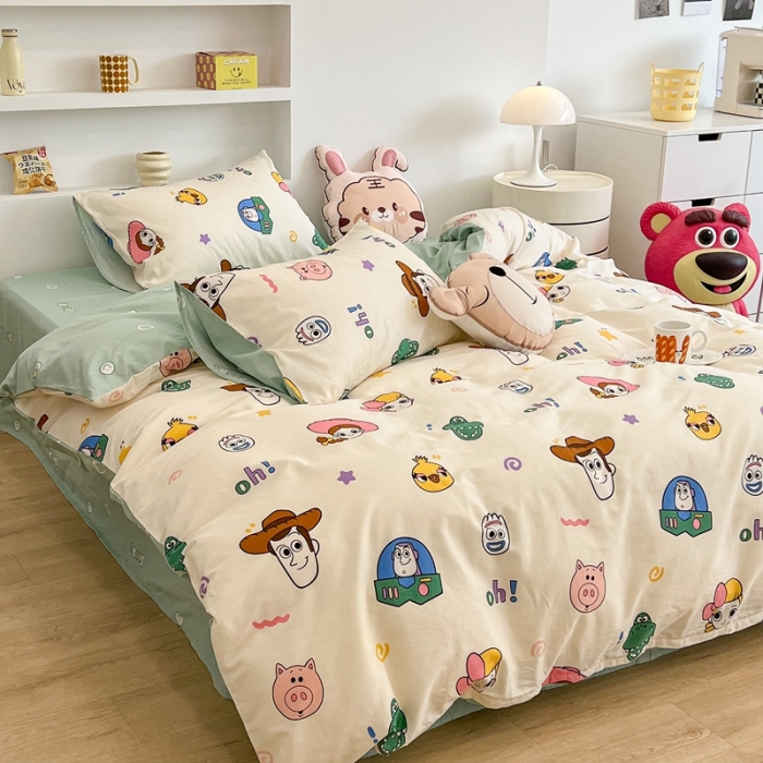 91家纺网 家纺一手货源 找家纺 昔可家纺2022新款迪士尼全棉四件套 玩具总动员