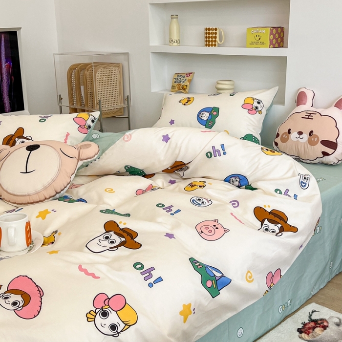 91家纺网 家纺一手货源 找家纺 昔可家纺2022新款迪士尼全棉四件套 玩具总动员