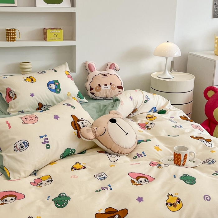 91家纺网 家纺一手货源 找家纺 昔可家纺2022新款迪士尼全棉四件套 玩具总动员