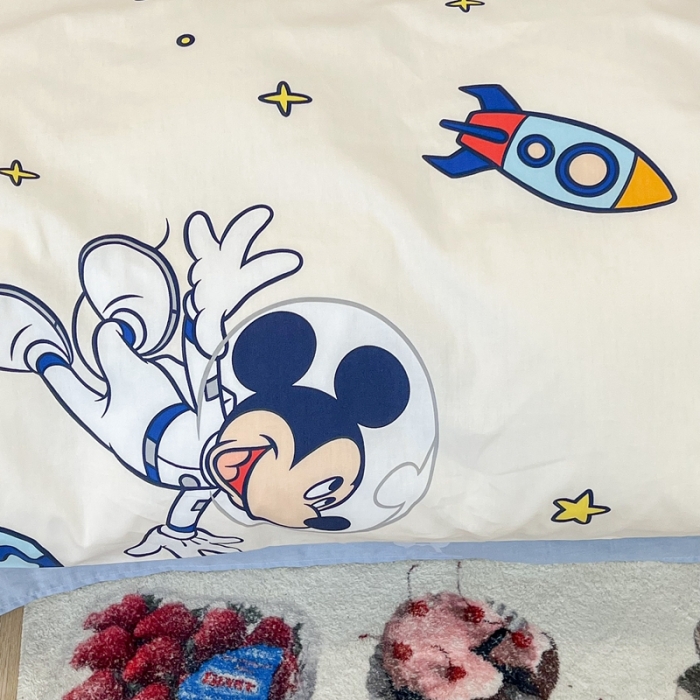 91家纺网 家纺一手货源 找家纺 昔可家纺2022新款迪士尼全棉四件套 宇航员米奇