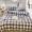 91家纺网 家纺一手货源 找家纺 昔可家纺2022新款学生季格子全棉四件套 加州灰格