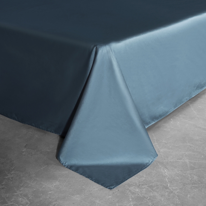 91家纺网 家纺一手货源 找家纺 小米笠 2022新款100支A类长绒棉系列单床单 海岳蓝