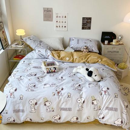 91家纺网 家纺一手货源 找家纺 （总）昔可家纺2022新款正版授权史努比全棉四件套