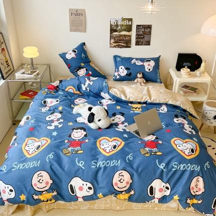 91家纺网 家纺一手货源 找家纺 （总）昔可家纺2022新款正版授权史努比全棉四件套