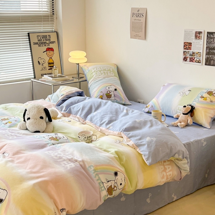 91家纺网 家纺一手货源 找家纺 （总）昔可家纺2022新款正版授权史努比全棉四件套