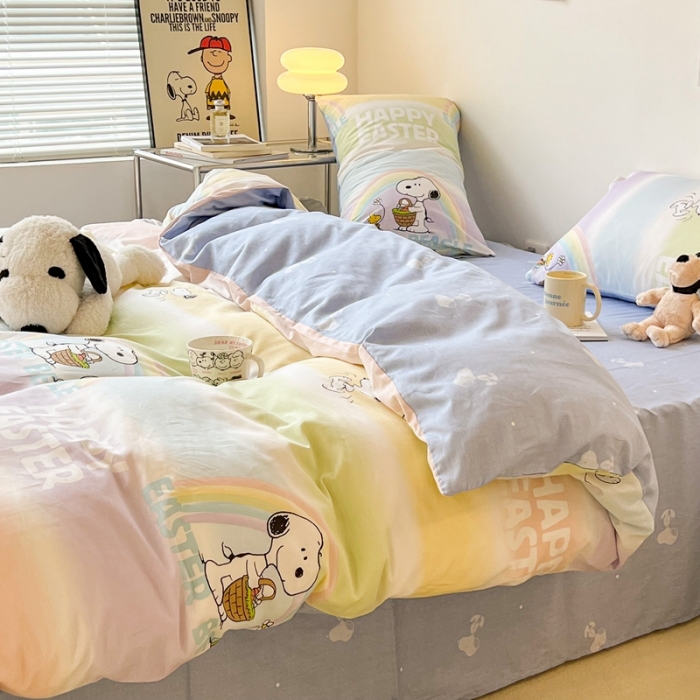 91家纺网 家纺一手货源 找家纺 （总）昔可家纺2022新款正版授权史努比全棉四件套