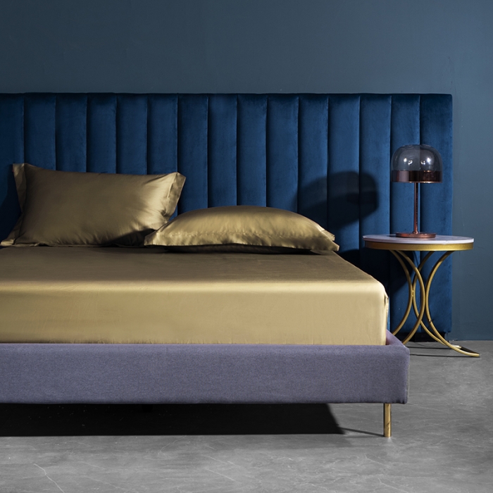 91家纺网 家纺一手货源 找家纺 小米笠 2022新款100支A类长绒棉系列单床笠 流光金