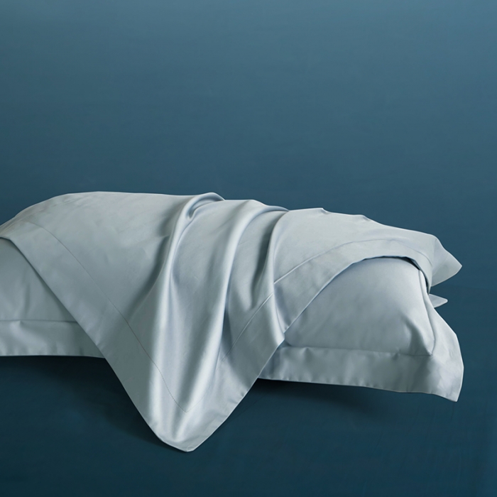 91家纺网 家纺一手货源 找家纺 小米笠 2022新款100支A类长绒棉系列枕套一对 极地蓝