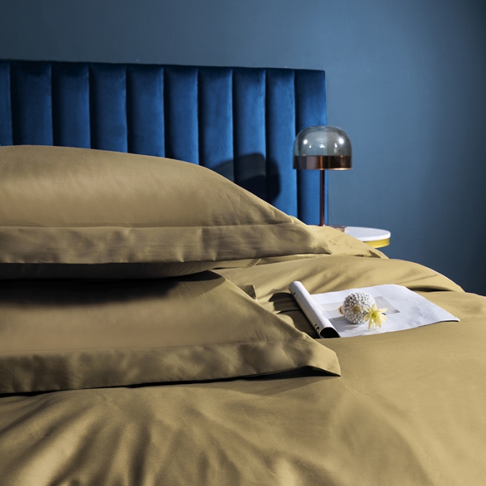 91家纺网 家纺一手货源 找家纺 小米笠 2022新款100支A类长绒棉系列枕套一对 流光金