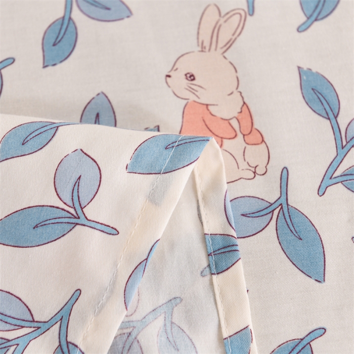 91家纺网 家纺一手货源 找家纺 名兮家居 2022新款全棉印花单件床单及三件套 菲菲兔