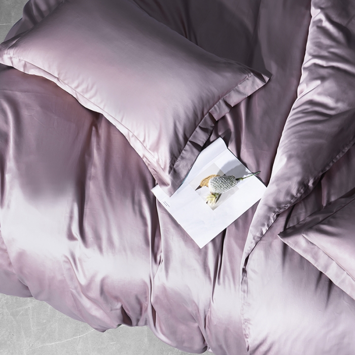 91家纺网 家纺一手货源 找家纺 小米笠 2022新款100支A类长绒棉系列枕套一对 珊瑚紫