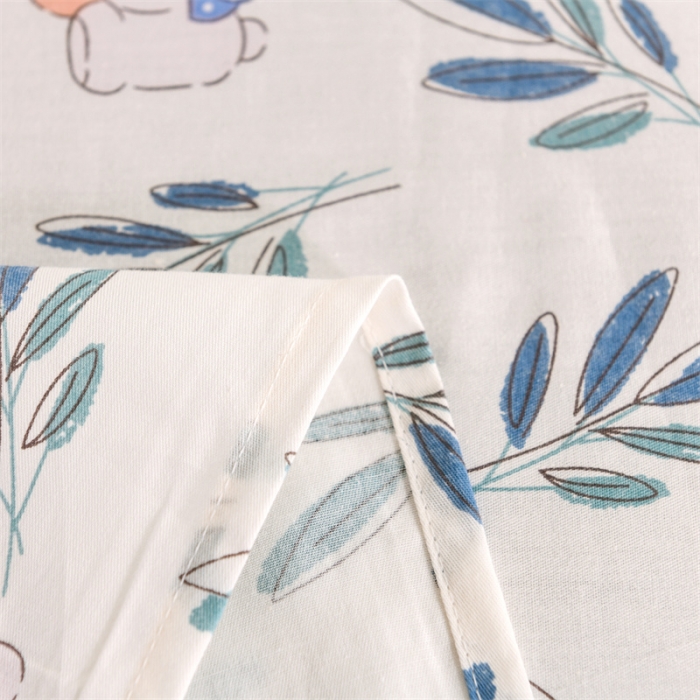 91家纺网 家纺一手货源 找家纺 名兮家居 2022新款全棉印花单件床单及三件套 花花熊