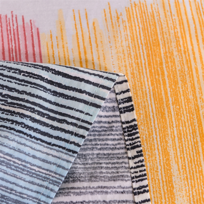 91家纺网 家纺一手货源 找家纺 名兮家居 2022新款全棉印花单件床单及三件套 梦幻彩虹