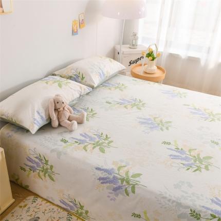 名兮家居 2022新款全棉印花单件床单及三件套 薰衣草