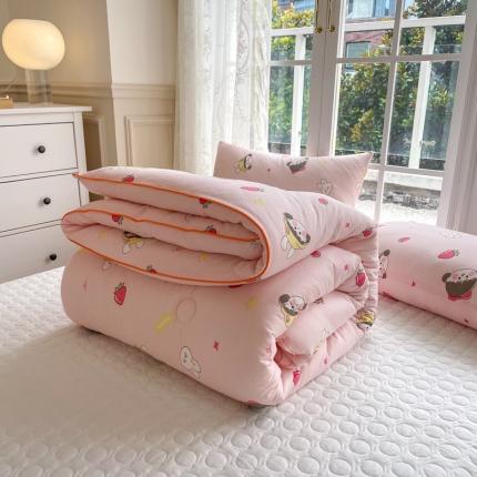 木堇家居 2022新款秋冬ins针织印花A类大豆春秋冬被 甜心女孩