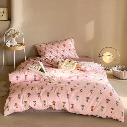 91家纺网 家纺一手货源 找家纺 汇庭 2022新款长绒棉印花学生春秋被 本草熊