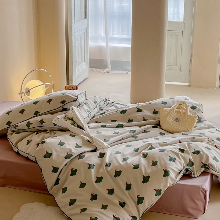 91家纺网 家纺一手货源 找家纺 汇庭 2022新款长绒棉印花学生春秋被 哈伯