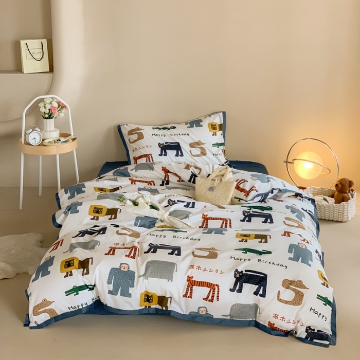 91家纺网 家纺一手货源 找家纺 汇庭 2022新款长绒棉印花学生春秋被 卡丘