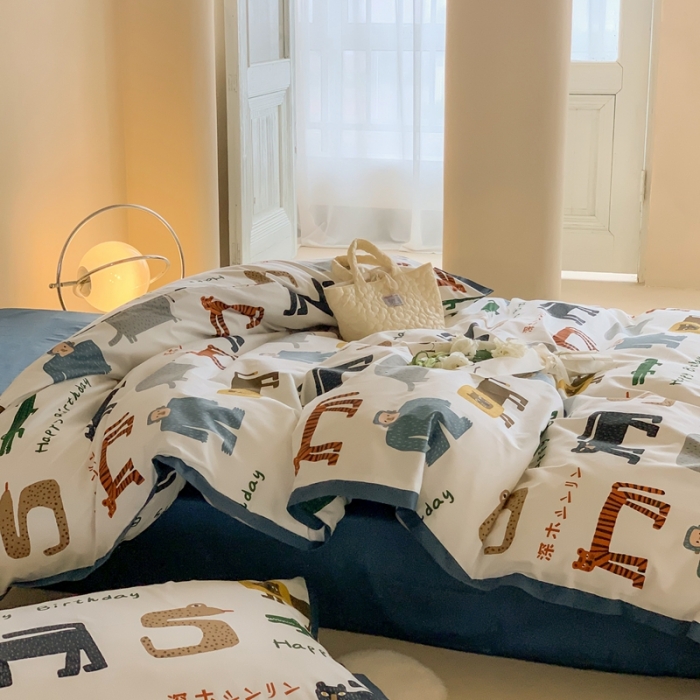 91家纺网 家纺一手货源 找家纺 汇庭 2022新款长绒棉印花学生春秋被 卡丘