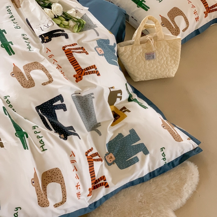 91家纺网 家纺一手货源 找家纺 汇庭 2022新款长绒棉印花学生春秋被 卡丘