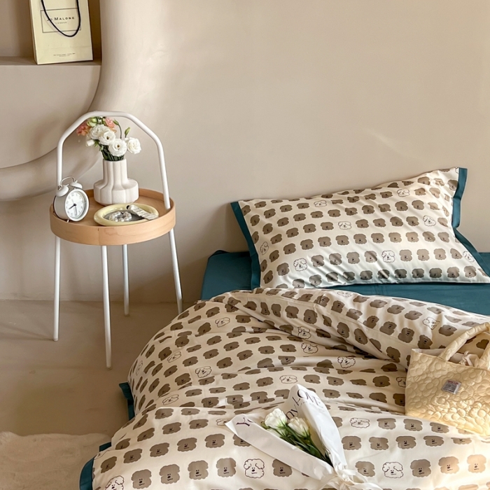 91家纺网 家纺一手货源 找家纺 汇庭 2022新款长绒棉印花学生春秋被 口袋小狗