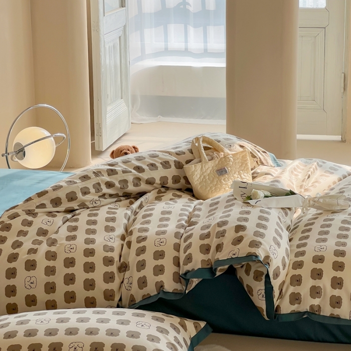 91家纺网 家纺一手货源 找家纺 汇庭 2022新款长绒棉印花学生春秋被 口袋小狗