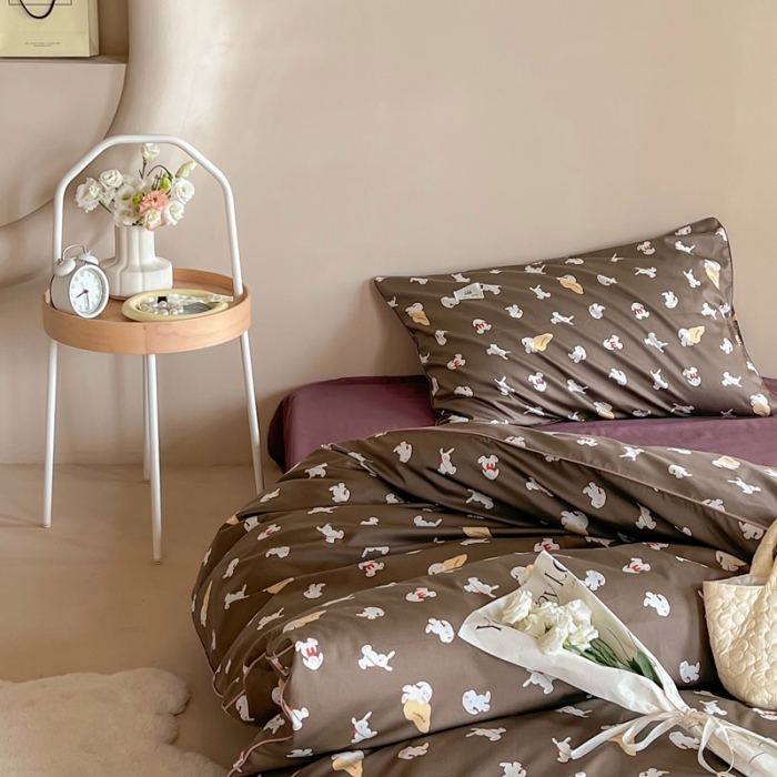 91家纺网 家纺一手货源 找家纺 汇庭 2022新款长绒棉印花学生春秋被 麦基兔