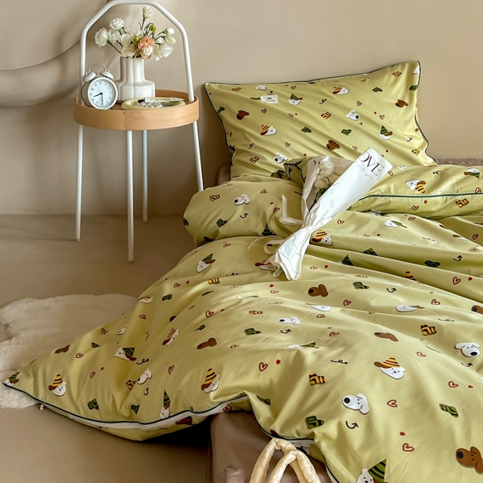 91家纺网 家纺一手货源 找家纺 汇庭 2022新款长绒棉印花学生春秋被 米拉狗