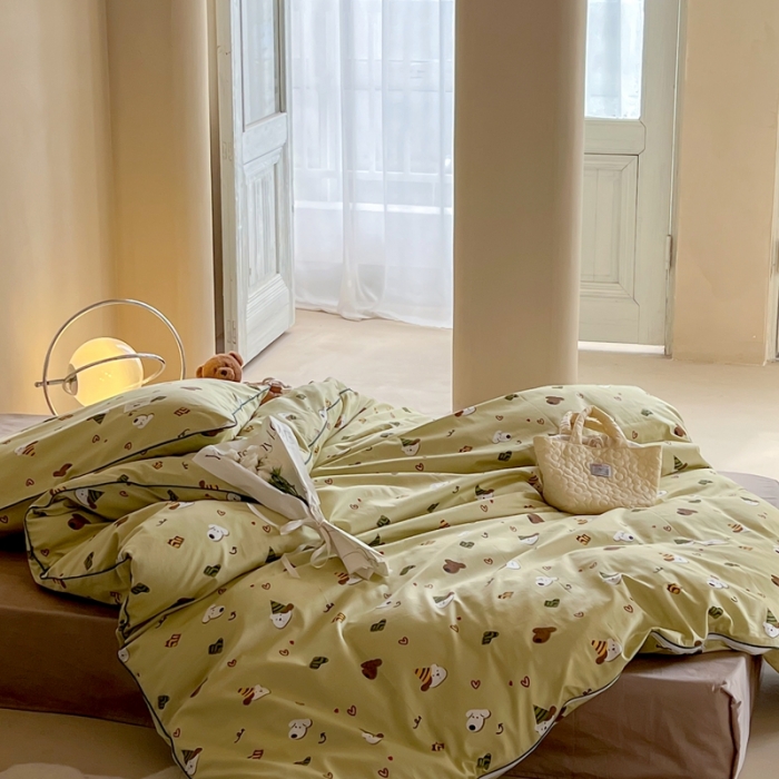 91家纺网 家纺一手货源 找家纺 汇庭 2022新款长绒棉印花学生春秋被 米拉狗