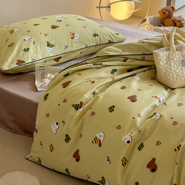 91家纺网 家纺一手货源 找家纺 汇庭 2022新款长绒棉印花学生春秋被 米拉狗