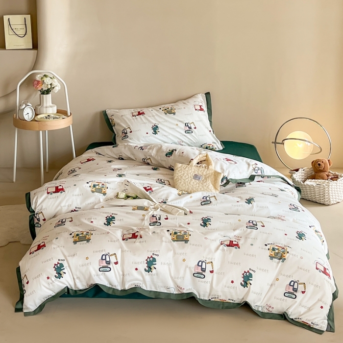 91家纺网 家纺一手货源 找家纺 汇庭 2022新款长绒棉印花学生春秋被 汽车总动员