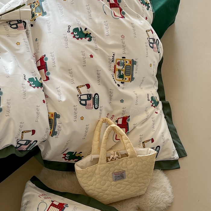 91家纺网 家纺一手货源 找家纺 汇庭 2022新款长绒棉印花学生春秋被 汽车总动员