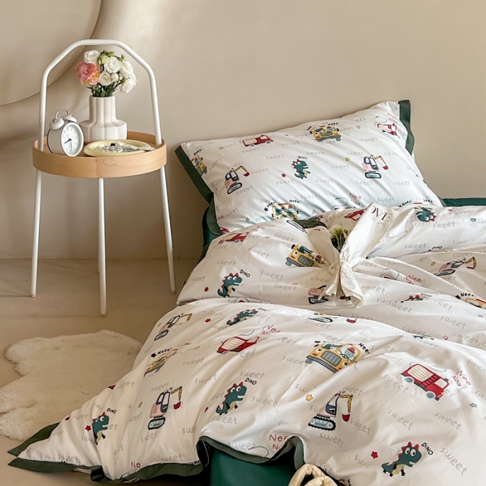 91家纺网 家纺一手货源 找家纺 汇庭 2022新款长绒棉印花学生春秋被 汽车总动员