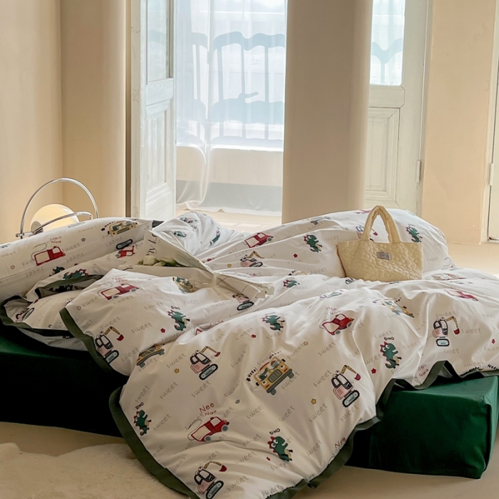 91家纺网 家纺一手货源 找家纺 汇庭 2022新款长绒棉印花学生春秋被 汽车总动员