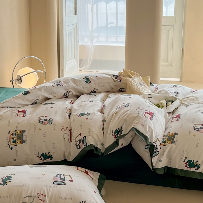 91家纺网 家纺一手货源 找家纺 汇庭 2022新款长绒棉印花学生春秋被 汽车总动员