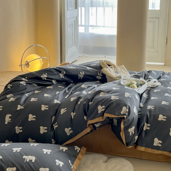 91家纺网 家纺一手货源 找家纺 汇庭 2022新款长绒棉印花学生春秋被 象多多