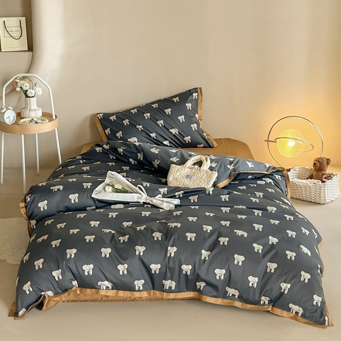 91家纺网 家纺一手货源 找家纺 汇庭 2022新款长绒棉印花学生春秋被 象多多