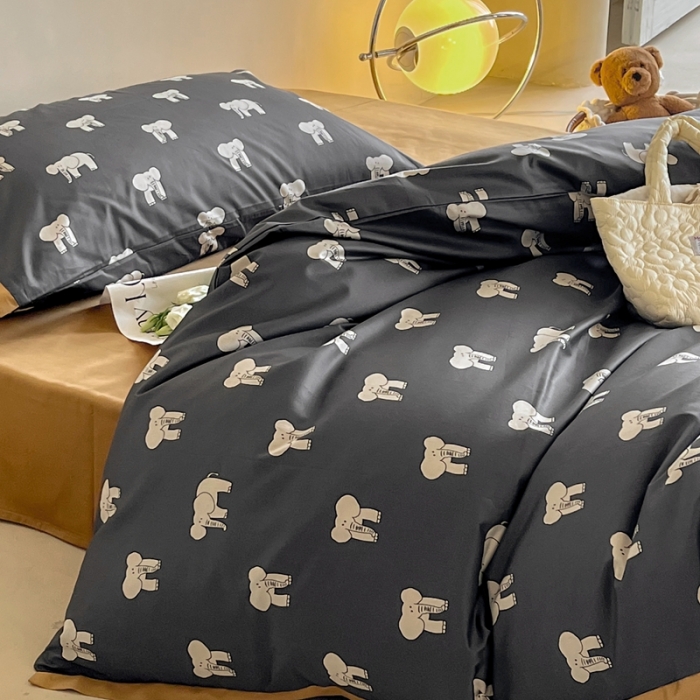 91家纺网 家纺一手货源 找家纺 汇庭 2022新款长绒棉印花学生春秋被 象多多