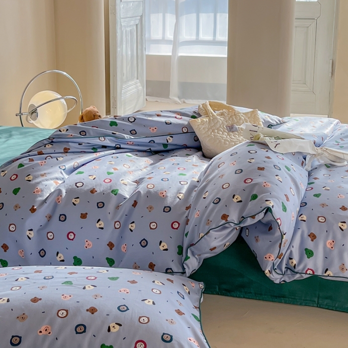 91家纺网 家纺一手货源 找家纺 汇庭 2022新款长绒棉印花学生春秋被 小布丁