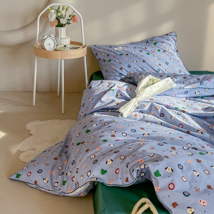 91家纺网 家纺一手货源 找家纺 汇庭 2022新款长绒棉印花学生春秋被 小布丁