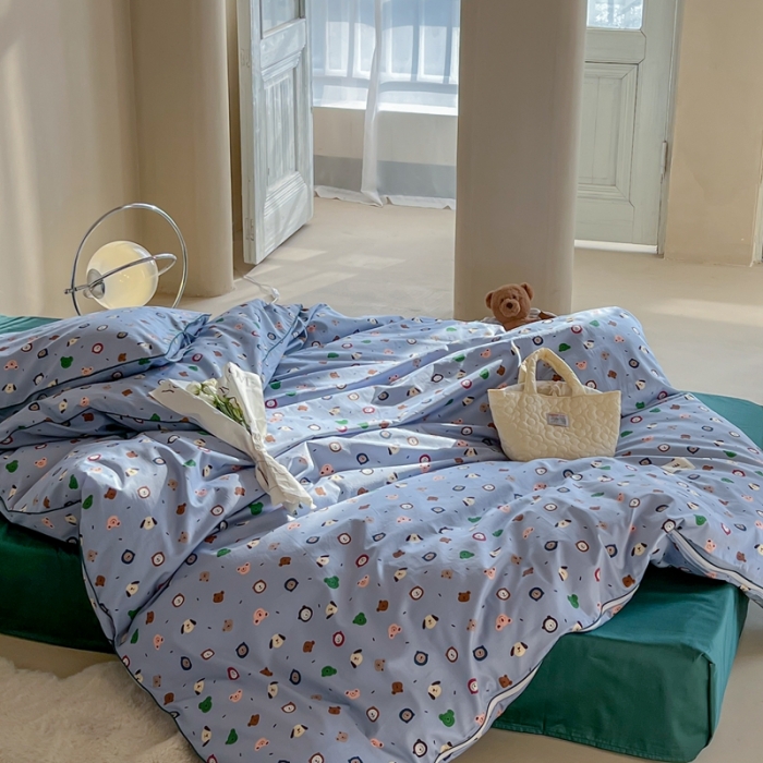 91家纺网 家纺一手货源 找家纺 汇庭 2022新款长绒棉印花学生春秋被 小布丁