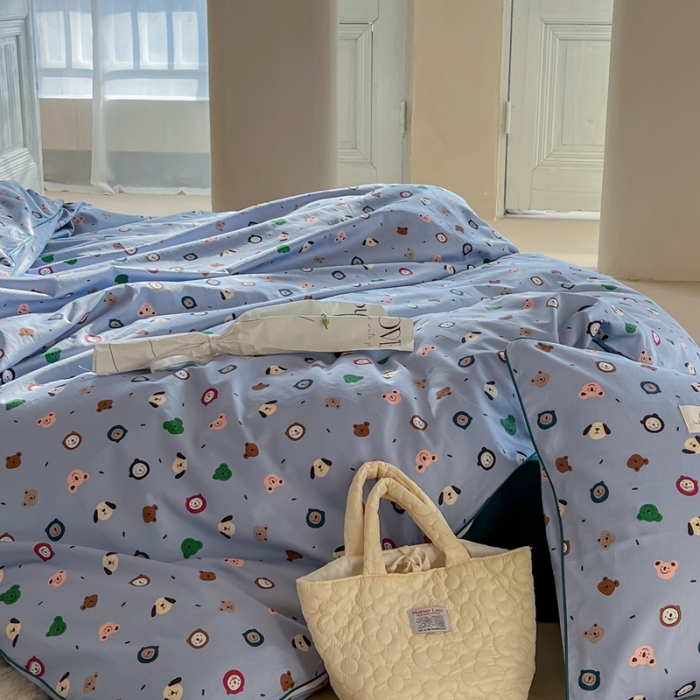 91家纺网 家纺一手货源 找家纺 汇庭 2022新款长绒棉印花学生春秋被 小布丁