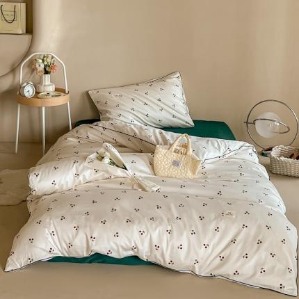 汇庭 2022新款长绒棉印花学生春秋被 小樱桃