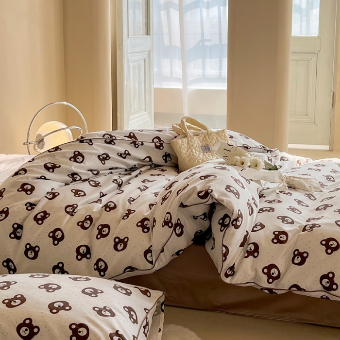 91家纺网 家纺一手货源 找家纺 汇庭 2022新款长绒棉印花学生春秋被 雪花熊