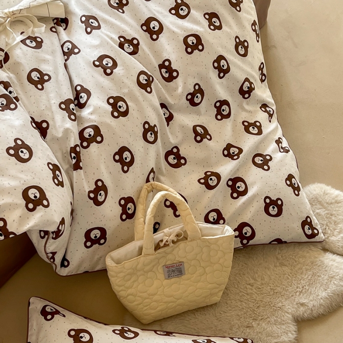 91家纺网 家纺一手货源 找家纺 汇庭 2022新款长绒棉印花学生春秋被 雪花熊