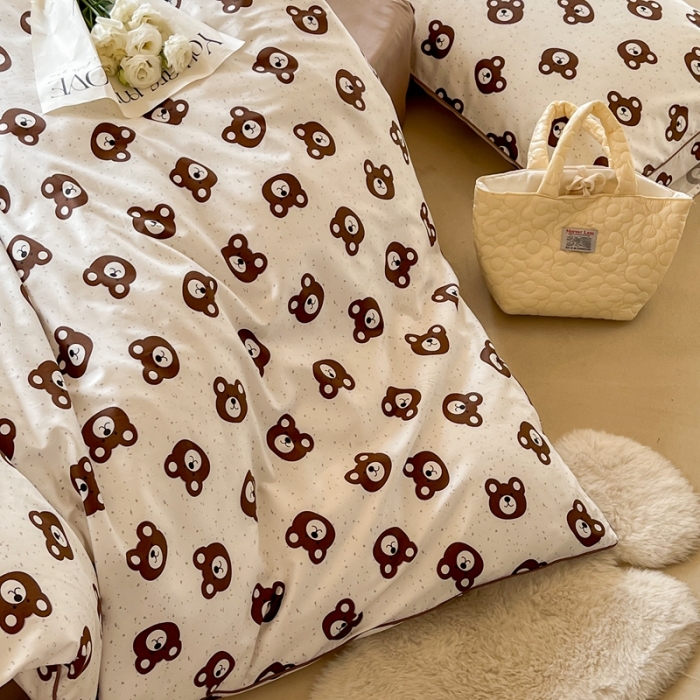 91家纺网 家纺一手货源 找家纺 汇庭 2022新款长绒棉印花学生春秋被 雪花熊