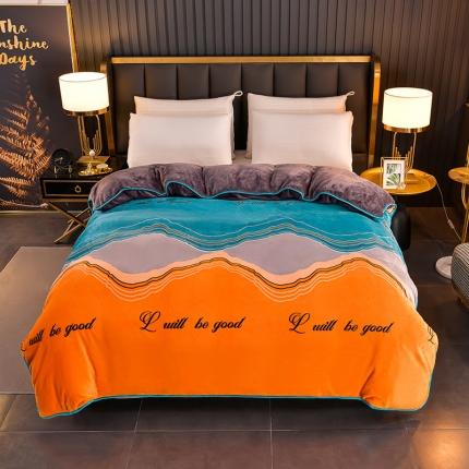 91家纺网 家纺一手货源 找家纺 雨洋2025新款加厚保暖牛奶绒金貂婴儿绒单被套 流金岁月