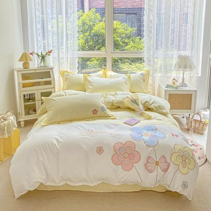 91家纺网 家纺一手货源 找家纺 （总）苏美 2022新款全棉刺绣工艺款四件套